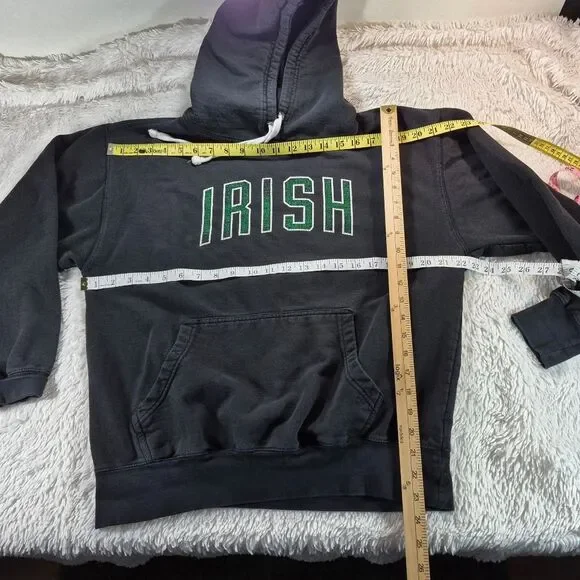 Vintage Bay State Apparel "IRISH" Pullover Kangaroo Hoodie Sweatshirt Men's L - Picture 8 of 10